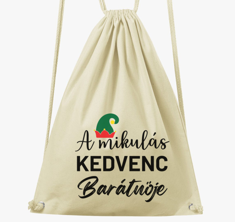 A mikulás kedvenc barátnője tornazsák — Natúr