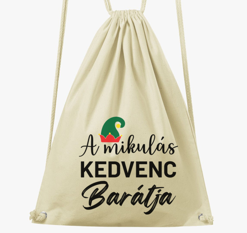 A mikulás kedvenc barátja tornazsák — Natúr