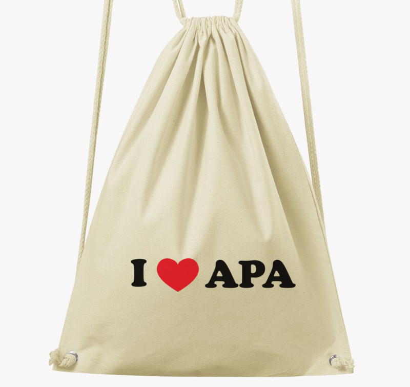 I love Apa tornazsák — Natúr