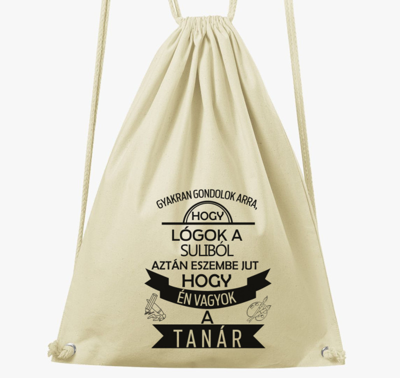 Lógós tanár tornazsák — Natúr