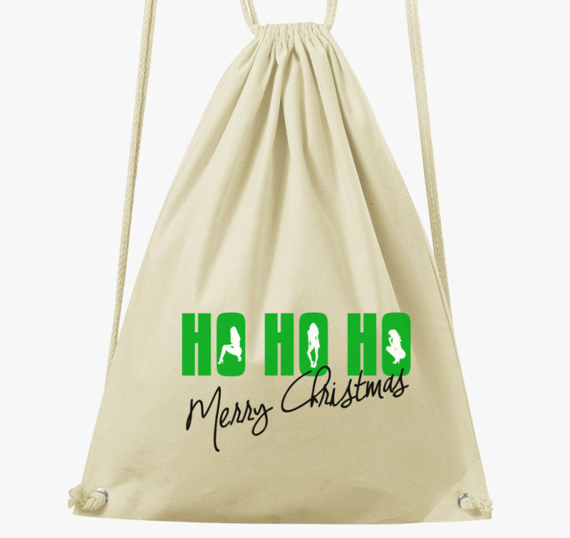 Ho - ho - ho - Boldog karácsonyt! tornazsák — Natúr