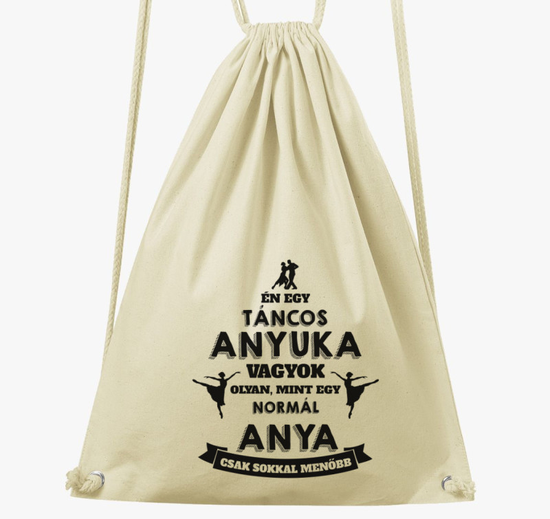 Táncos anyuka tornazsák — Natúr