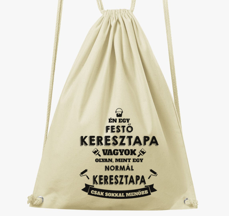 Festő keresztapa tornazsák — Natúr