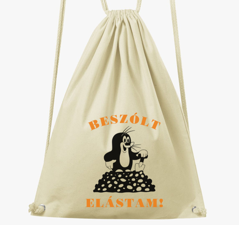 Beszólt elástam! tornazsák — Natúr