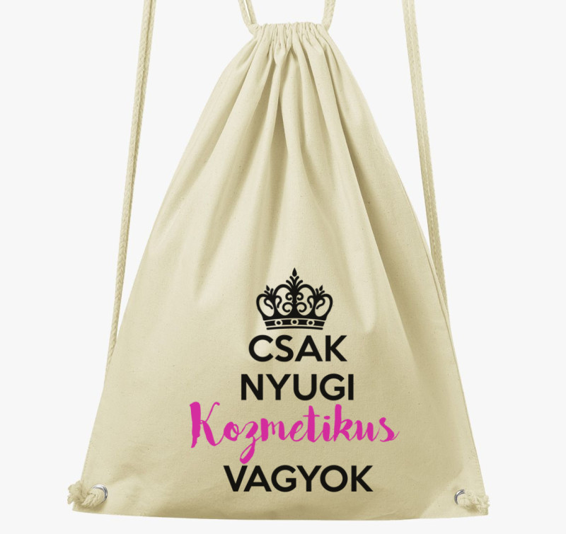 Nyugi kozmetikus vagyok tornazsák — Natúr