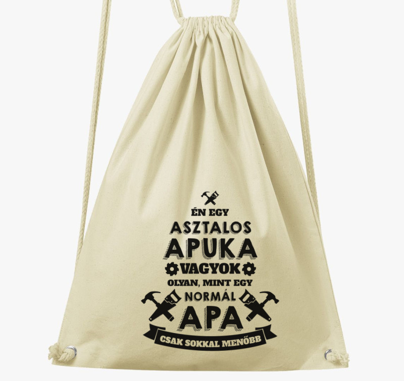 Asztalos apuka tornazsák — Natúr