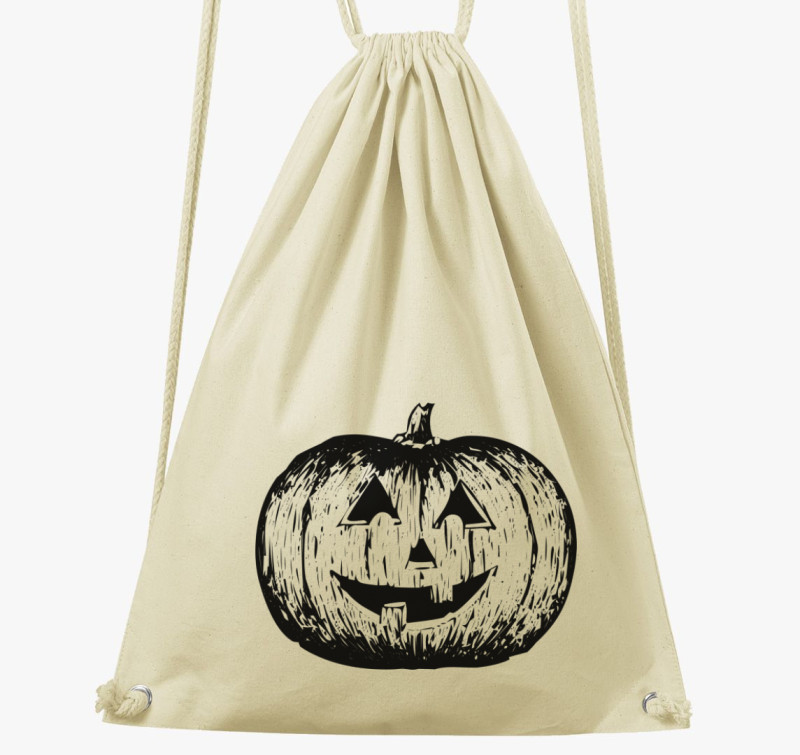 Halloween tökös tornazsák — Natúr