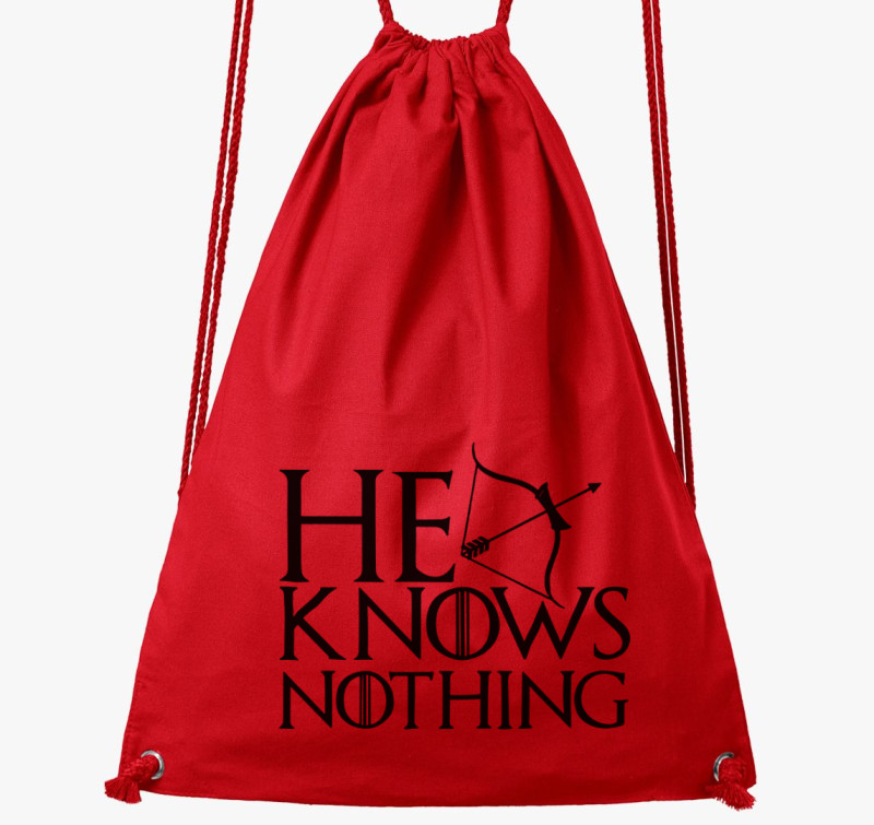 He knows nothing tornazsák — Piros