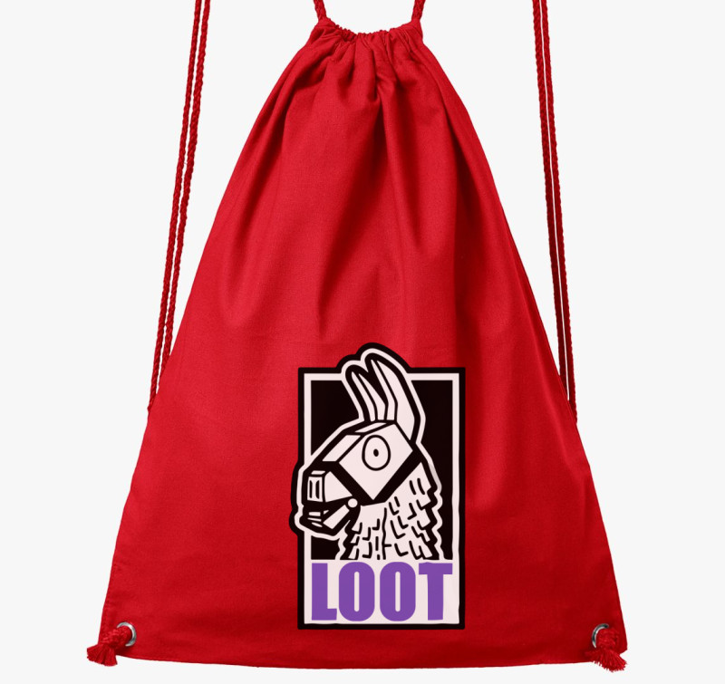 Fornite Loot purple tornazsák — Piros