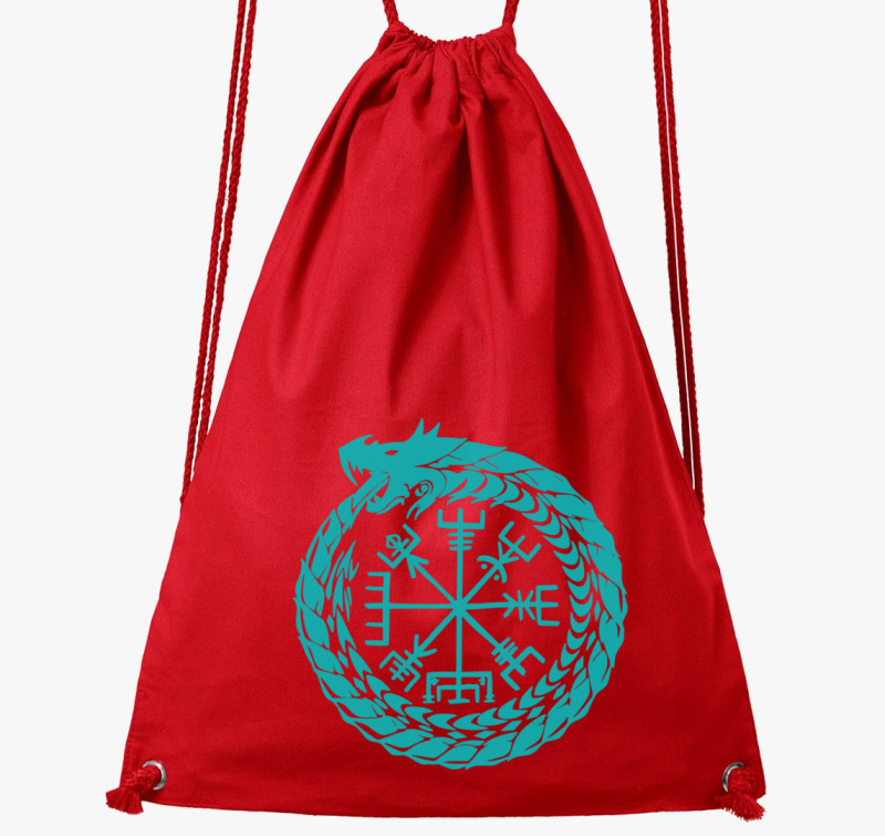 Vegvisir védő rúna tornazsák — Piros