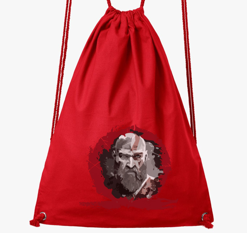 God of war kratos face tornazsák — Piros