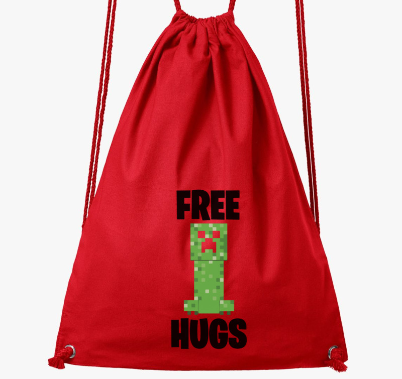 Minecraft free hug tornazsák — Piros