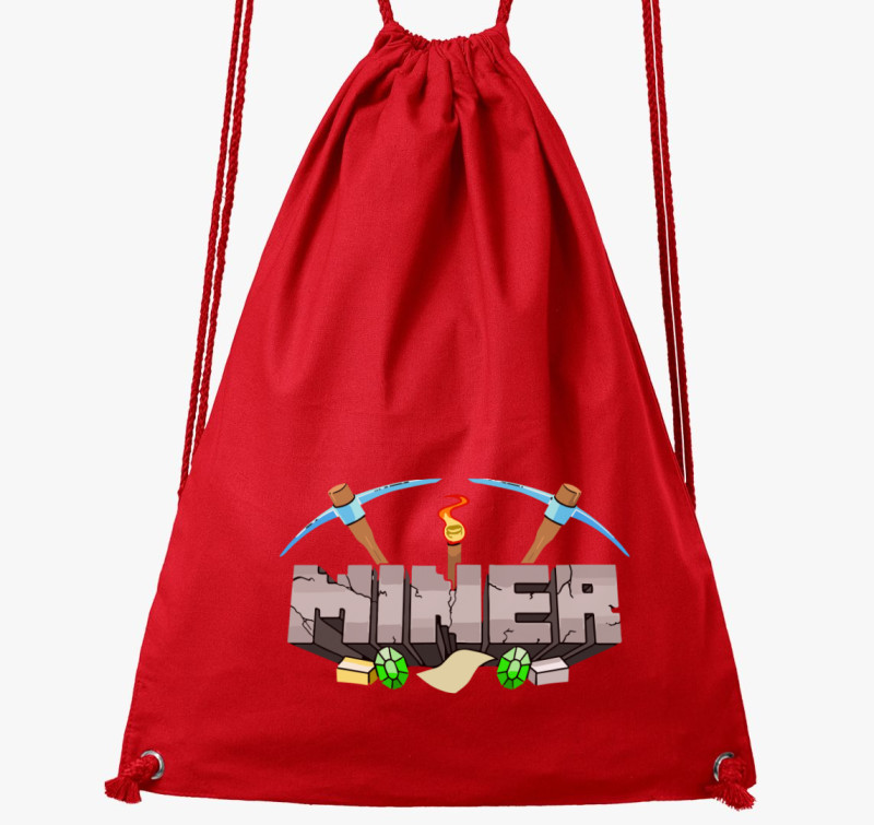 Minecraft miner tornazsák — Piros