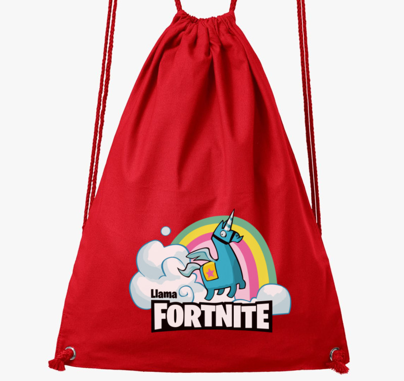 Llama Fortnite tornazsák — Piros