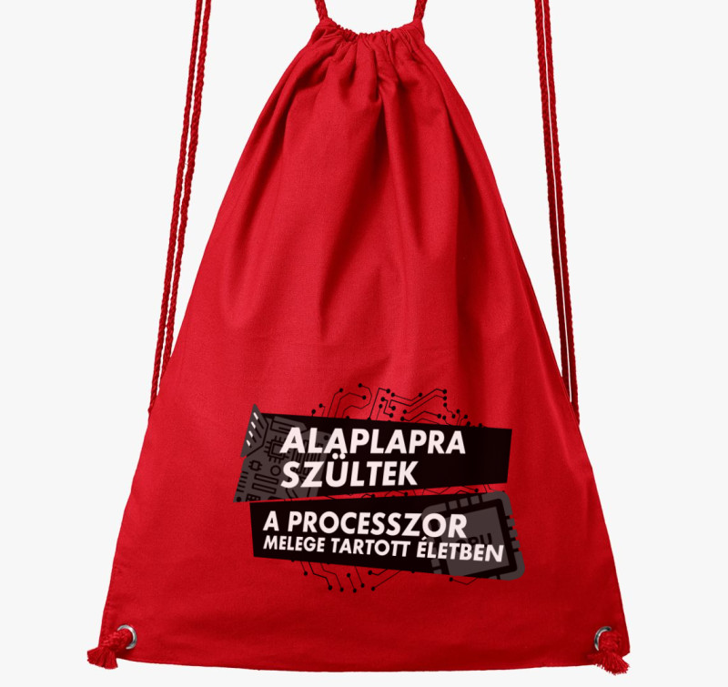 Alaplapra szültek tornazsák — Piros