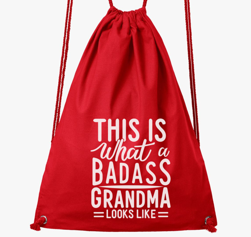 Badass Grandma look tornazsák — Piros