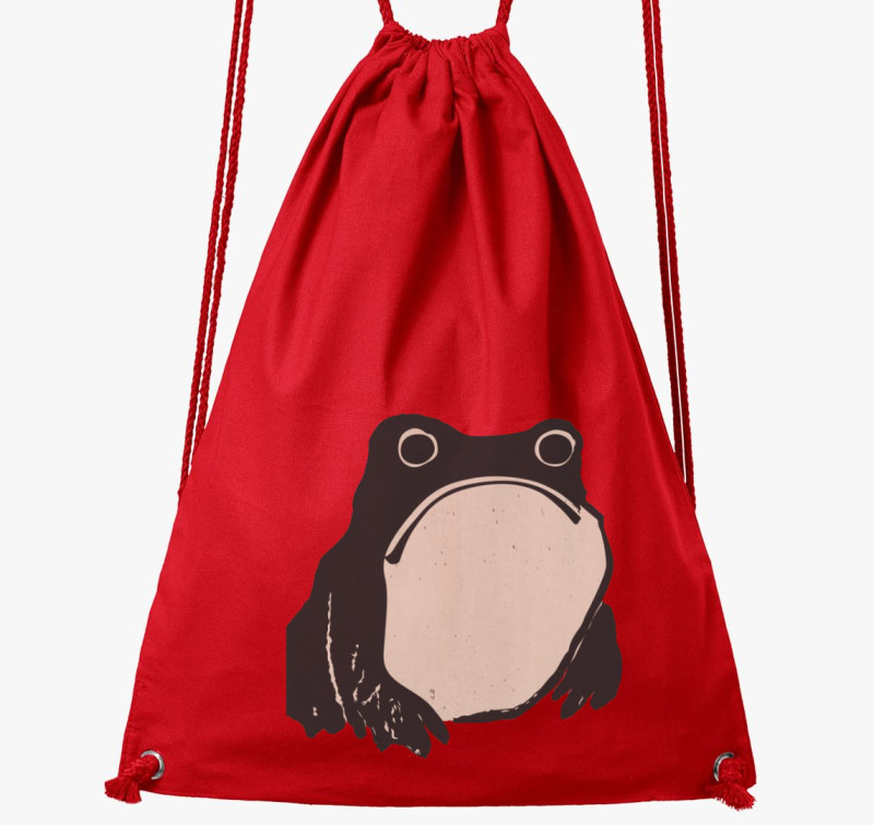 Sad frog vintage tornazsák — Piros