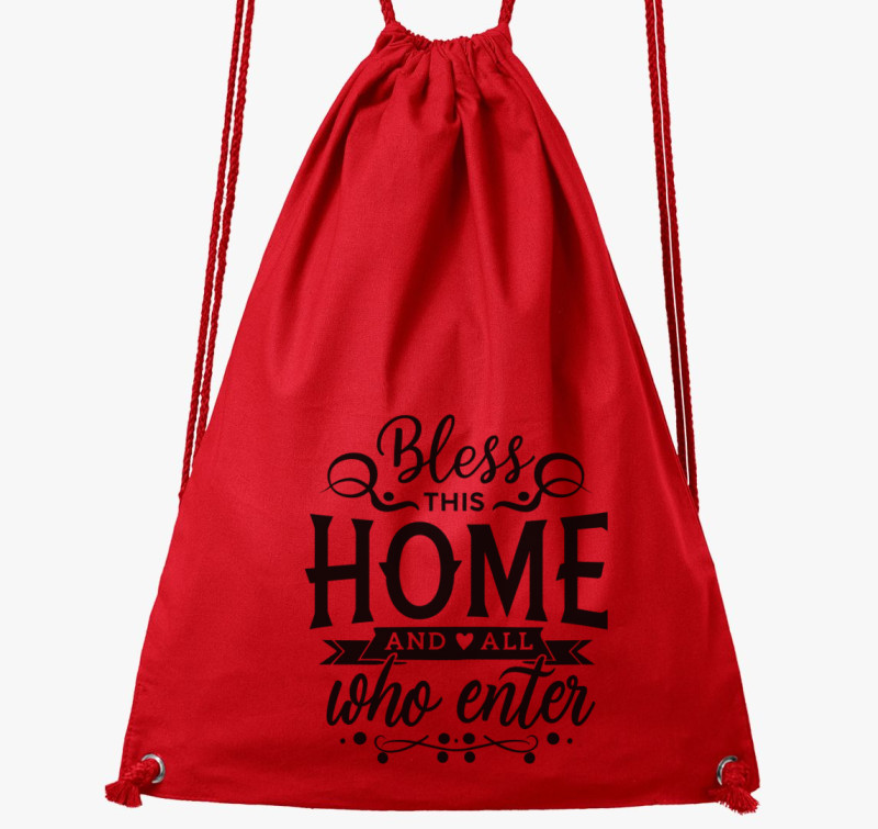 Bless this home tornazsák — Piros
