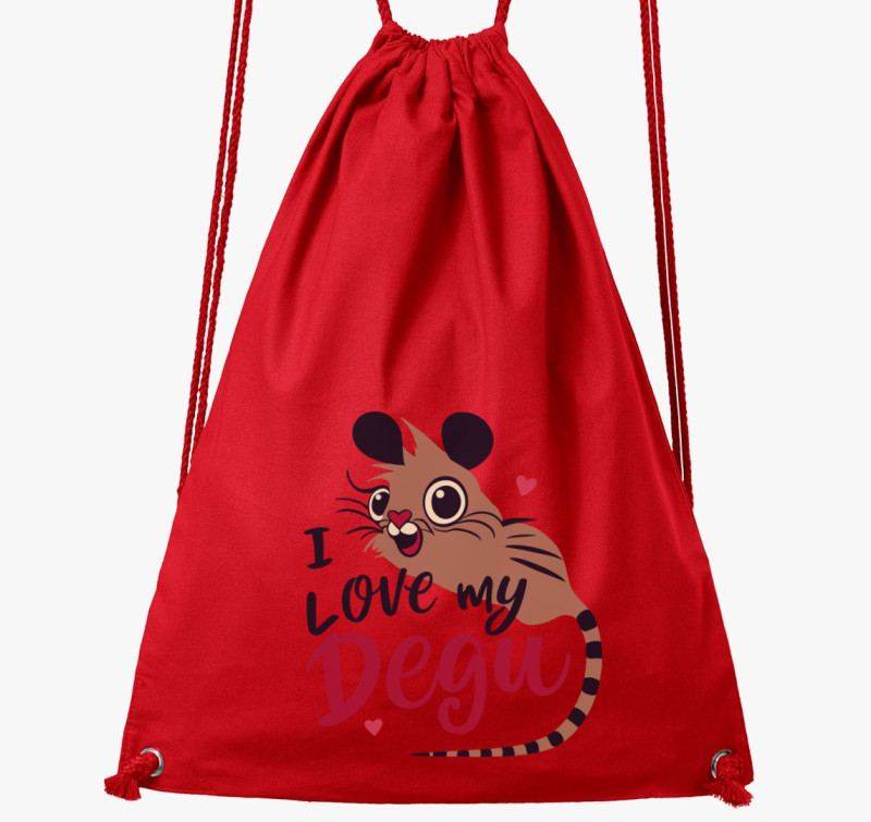 I love my degu tornazsák — Piros
