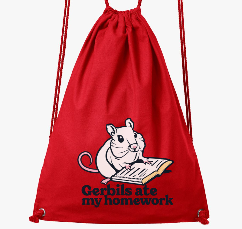 Gerbils homework tornazsák — Piros