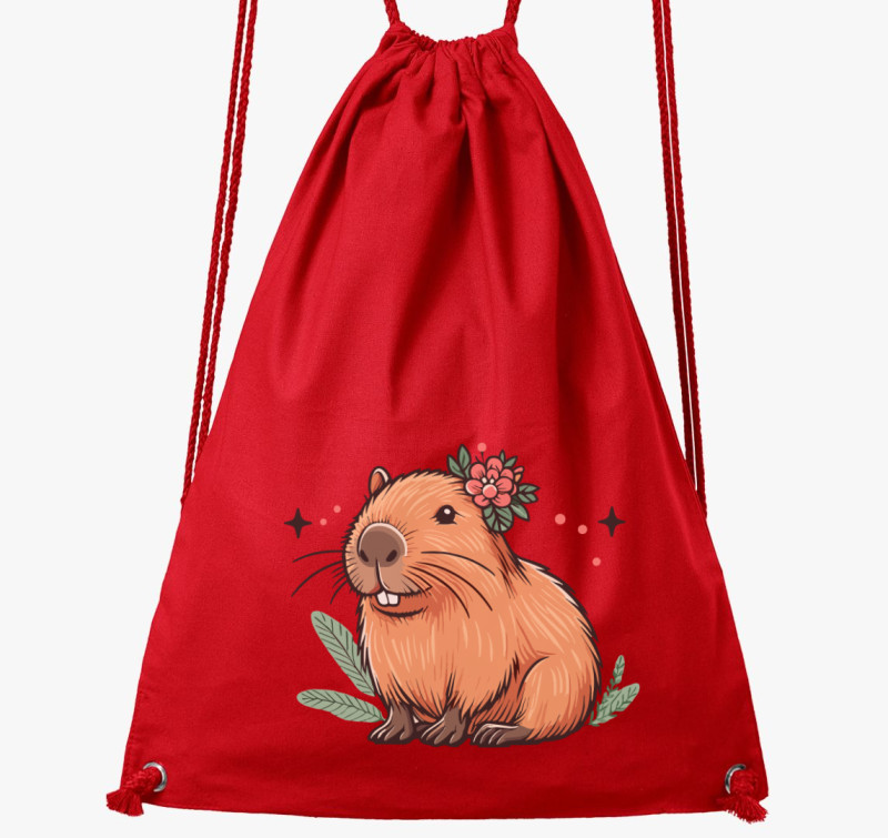Capybara lány tornazsák — Piros
