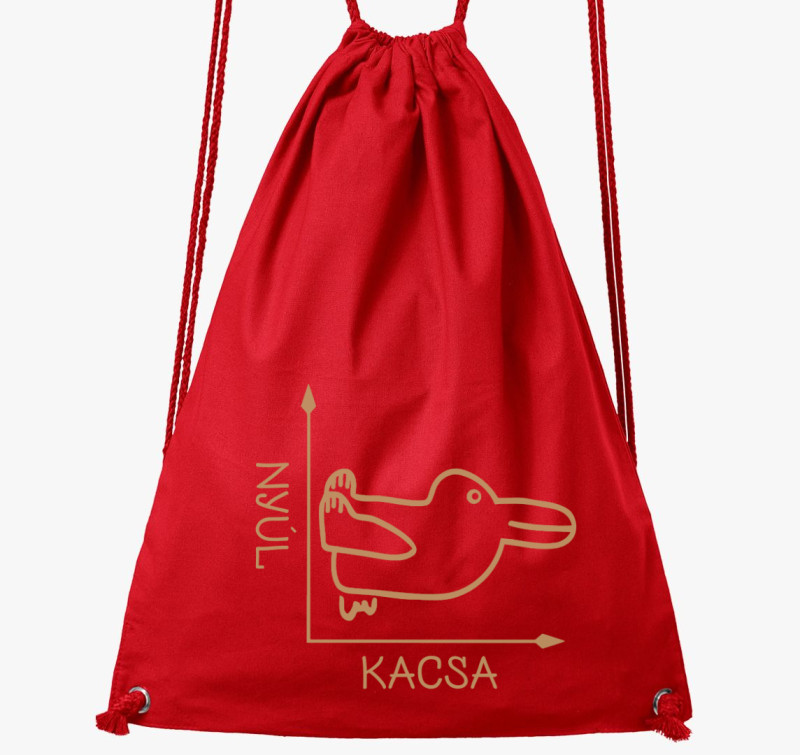 Nyúl Kacsa vicces tornazsák — Piros