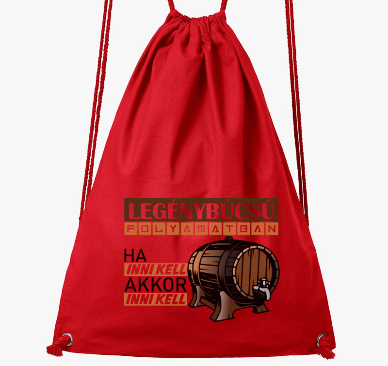 Legénybúcsú folyamatban tornazsák — Piros