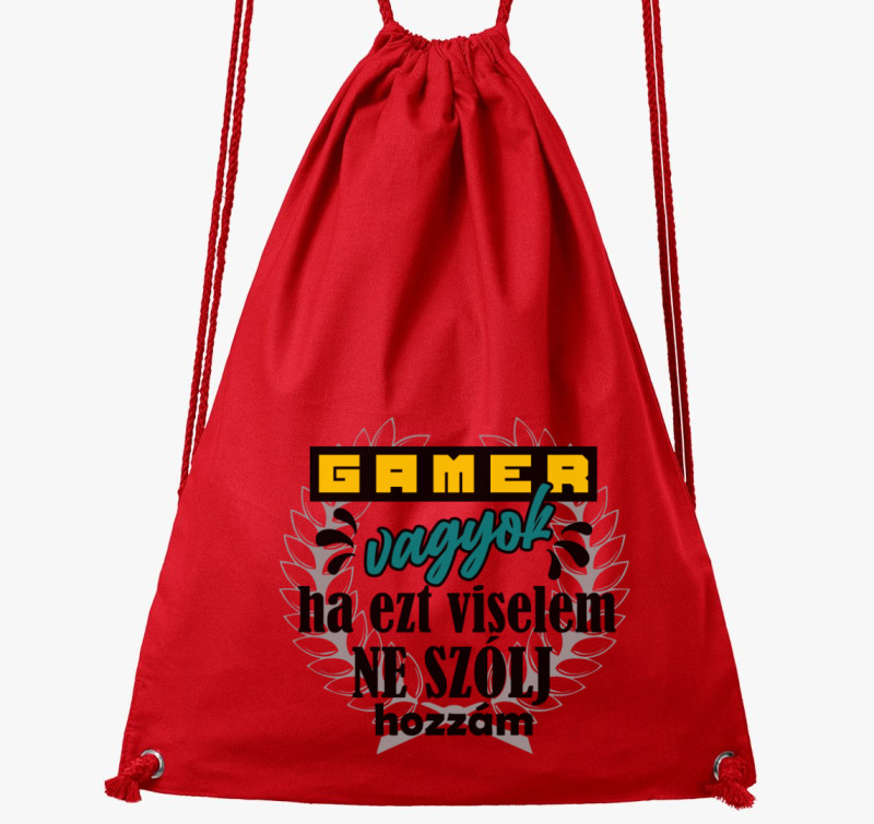 Gamer vagyok tornazsák — Piros