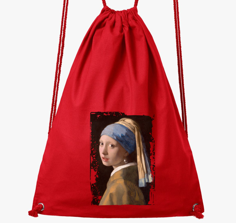 Girl with a pearl earring tornazsák — Piros