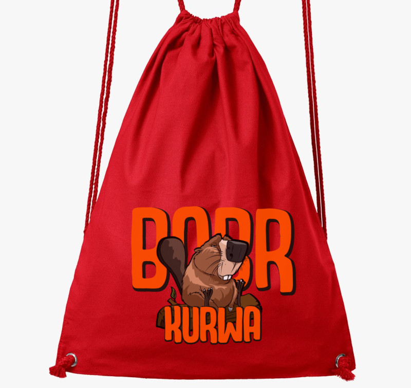 Bobr Kurwa vicces mém tornazsák 1 — Piros