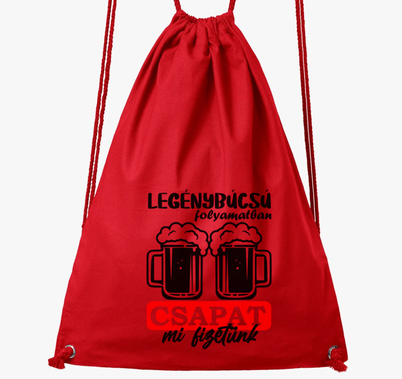 Legénybúcsús Csapat 2 tornazsák — Piros