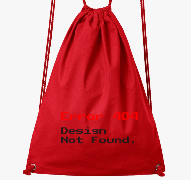 Error 404 Design Not Found pixel tornazsák — Piros
