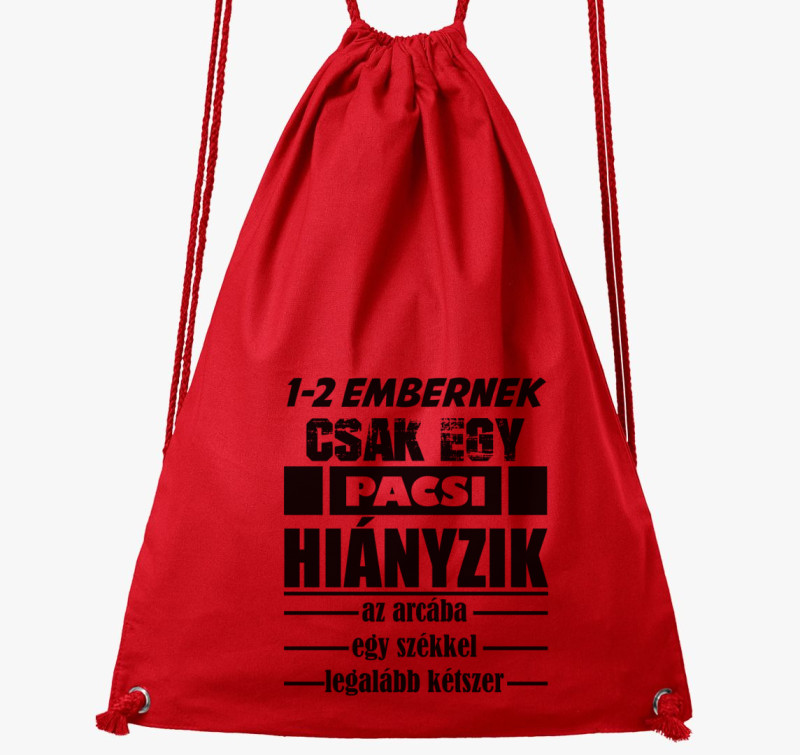 Pacsi az arcba tornazsák — Piros