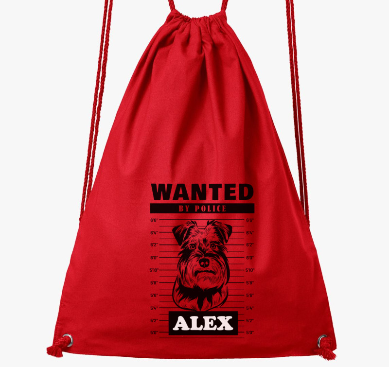 Schnauzer wanted tornazsák — Piros