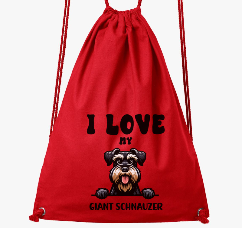 I love my giant schnauzer tornazsák — Piros