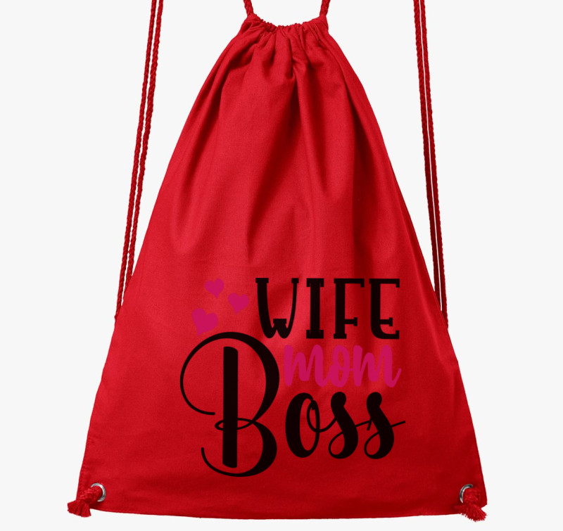Wife mom tornazsák — Piros