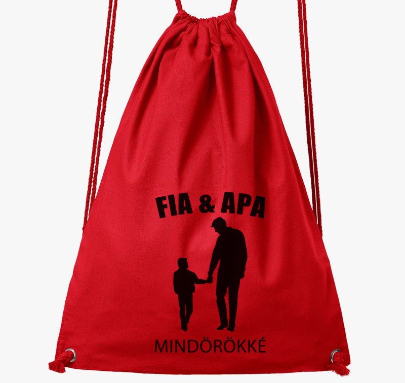 Apa és fia mindörökké tornazsák — Piros