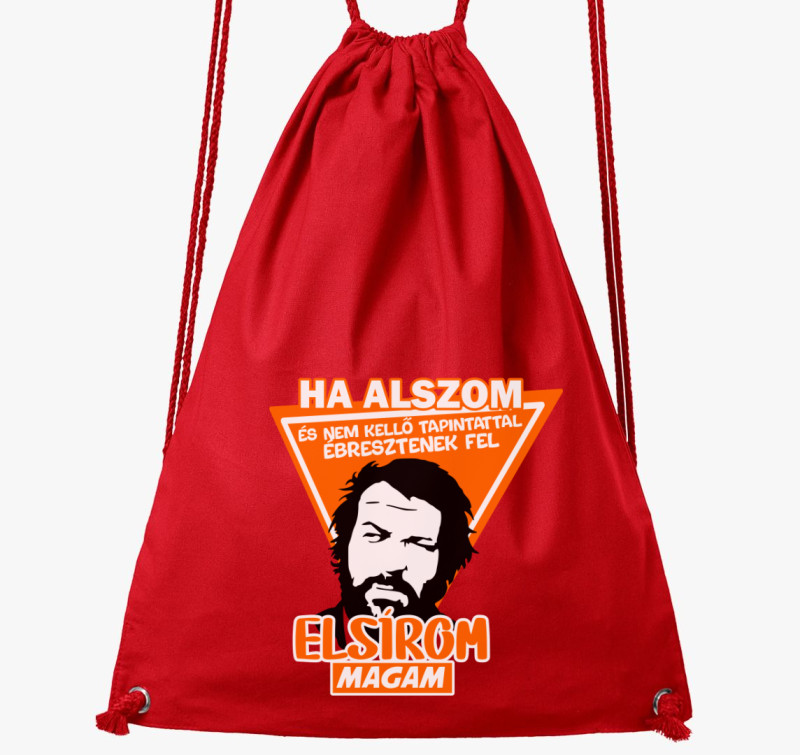 Bud Spencer mintás tornazsák — Piros