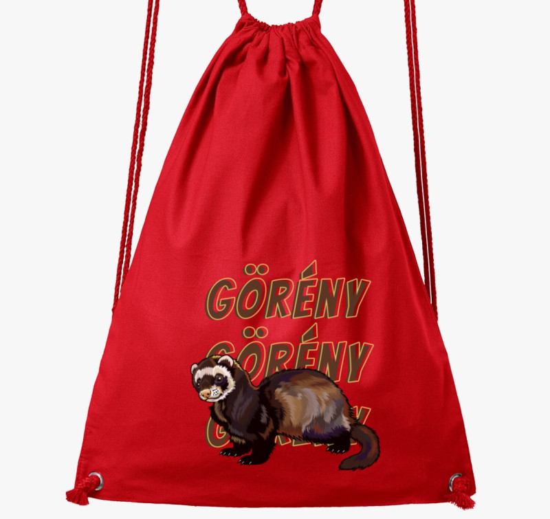 Görény mintás tornazsák — Piros