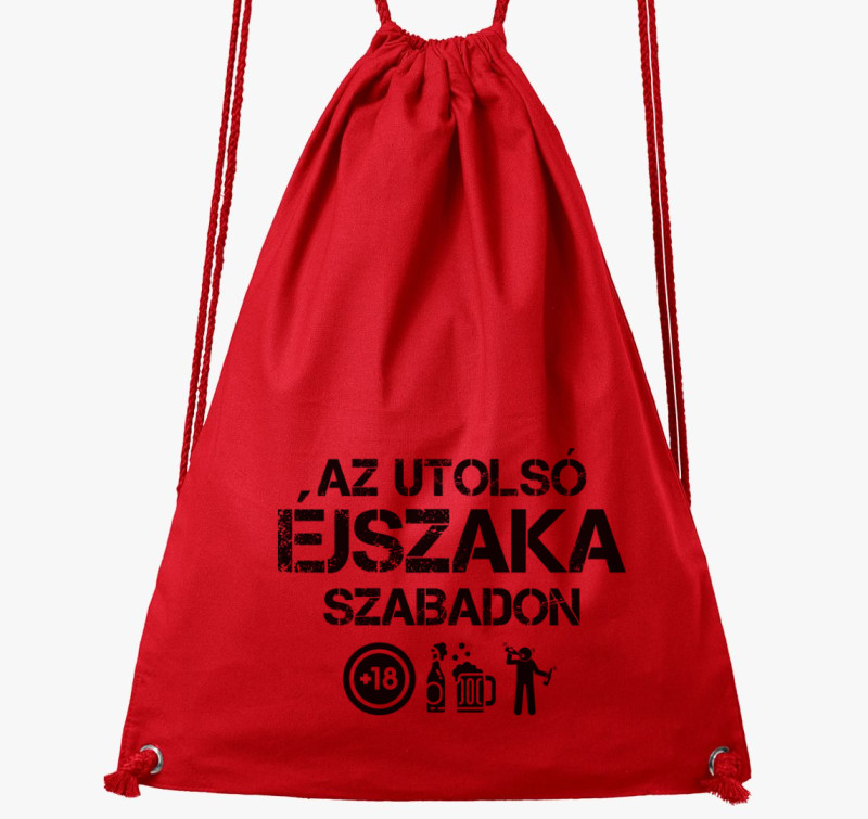 Az utolsó éjszaka szabadon tornazsák — Piros