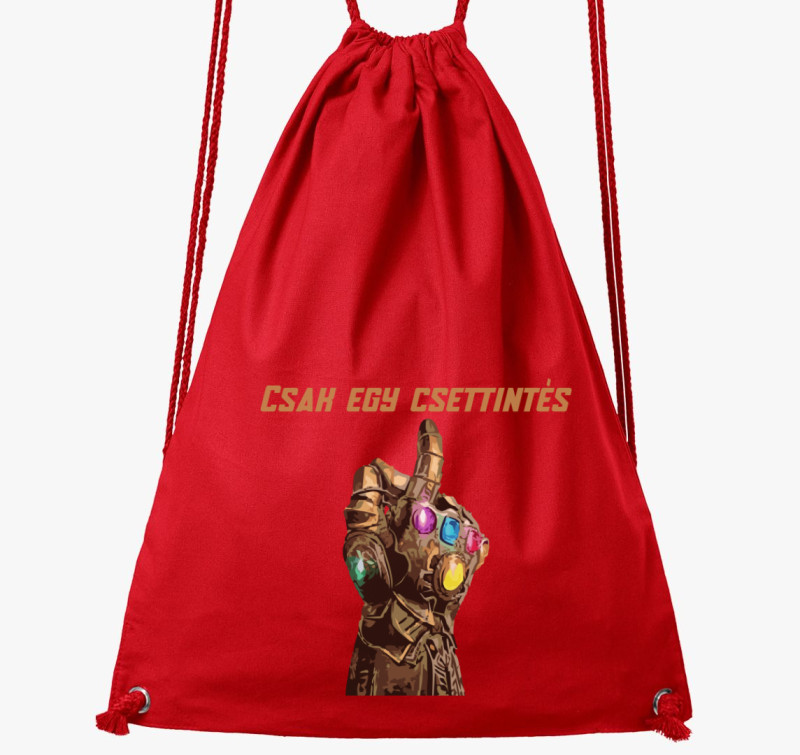 Csak egy csettintés Thanos kesztyűje tornazsák — Piros