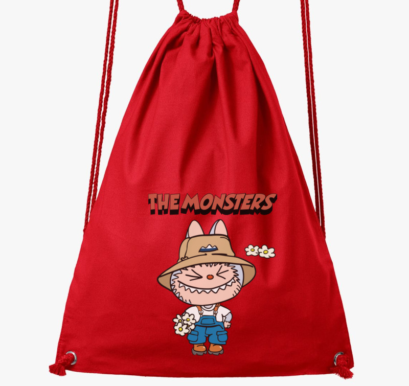 Farmer labubu tornazsák — Piros
