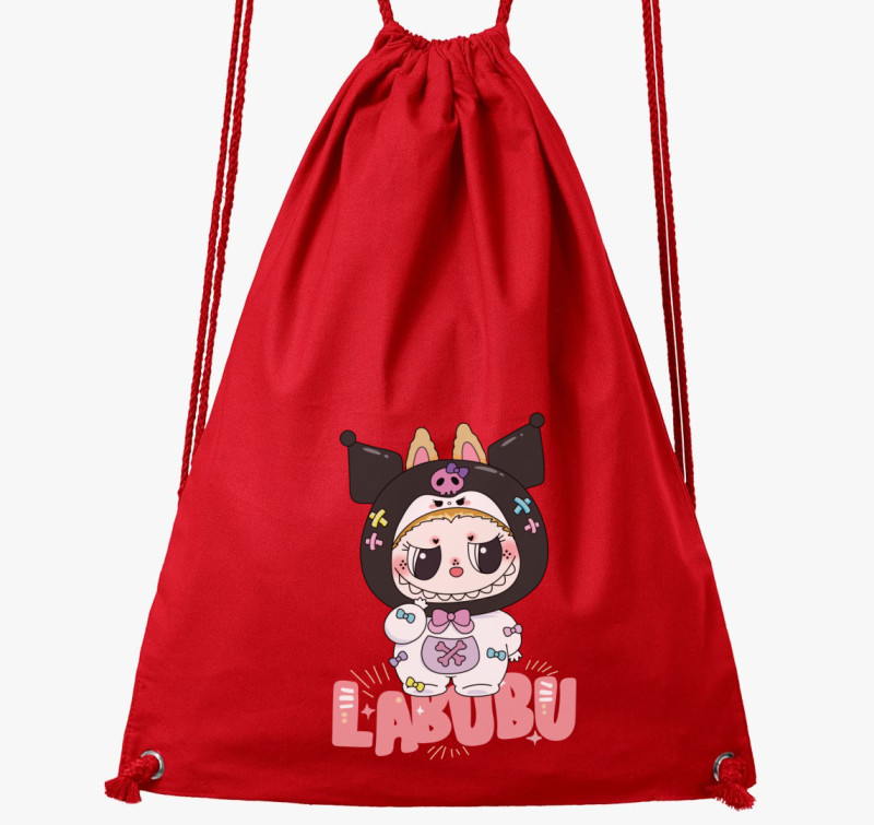 Kuromi labubu tornazsák  — Piros