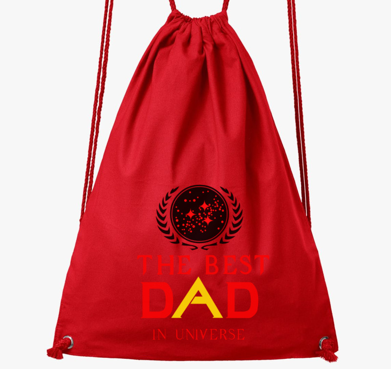 Best Dad in Universe tornazsák — Piros