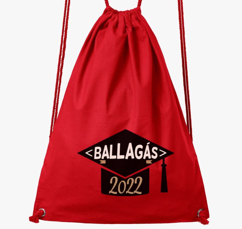 Ballagás 2022 diploma kalap tornazsák — Piros