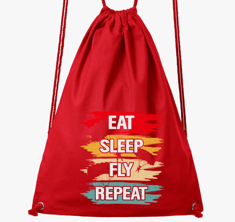 Eat sleep fly repeat tornazsák — Piros