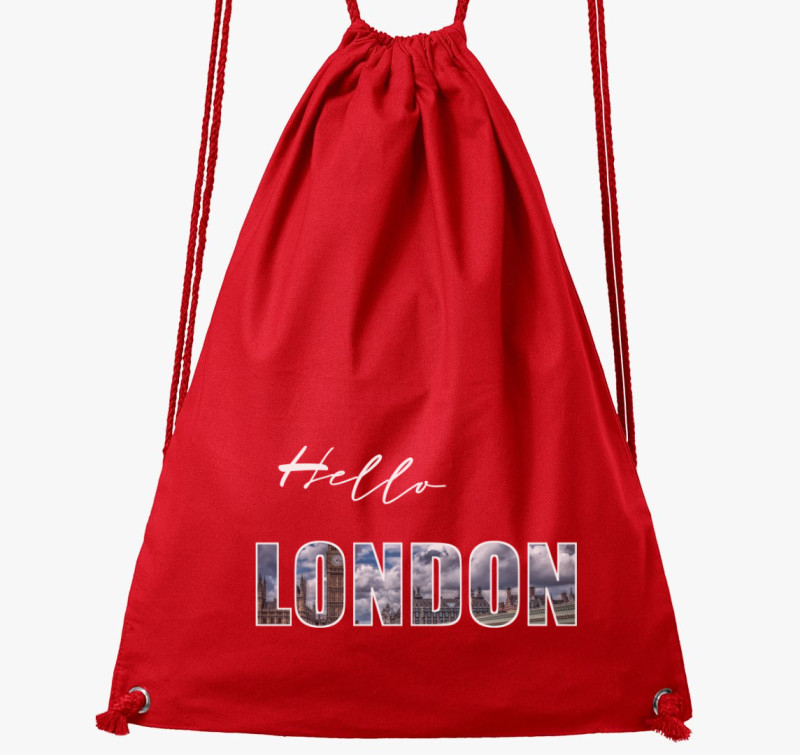 Hello London tornazsák — Piros