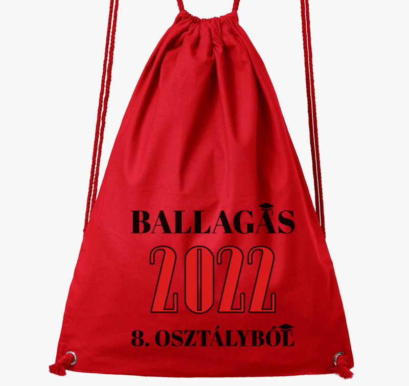 Ballagás 2022 8. osztályból tornazsák — Piros