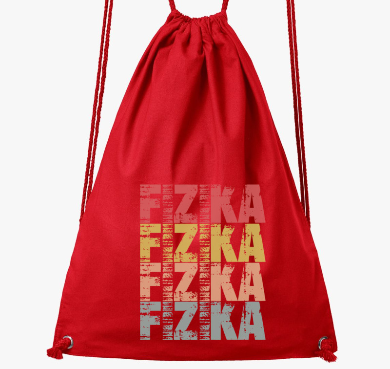 Fizika feliratos tornazsák — Piros