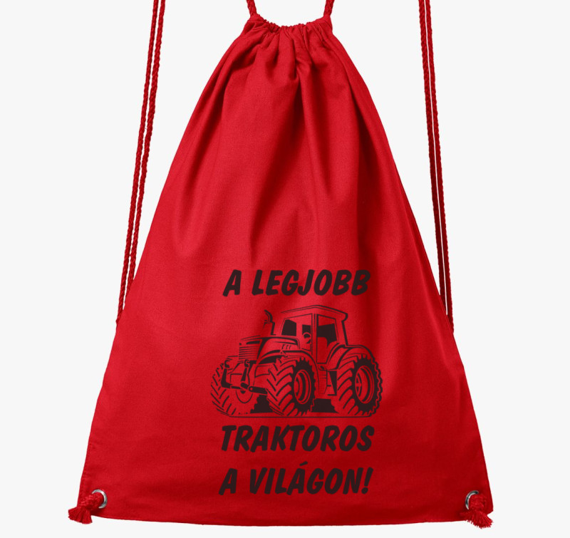 A legjobb traktoros a világon tornazsák — Piros